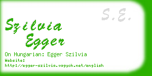 szilvia egger business card
